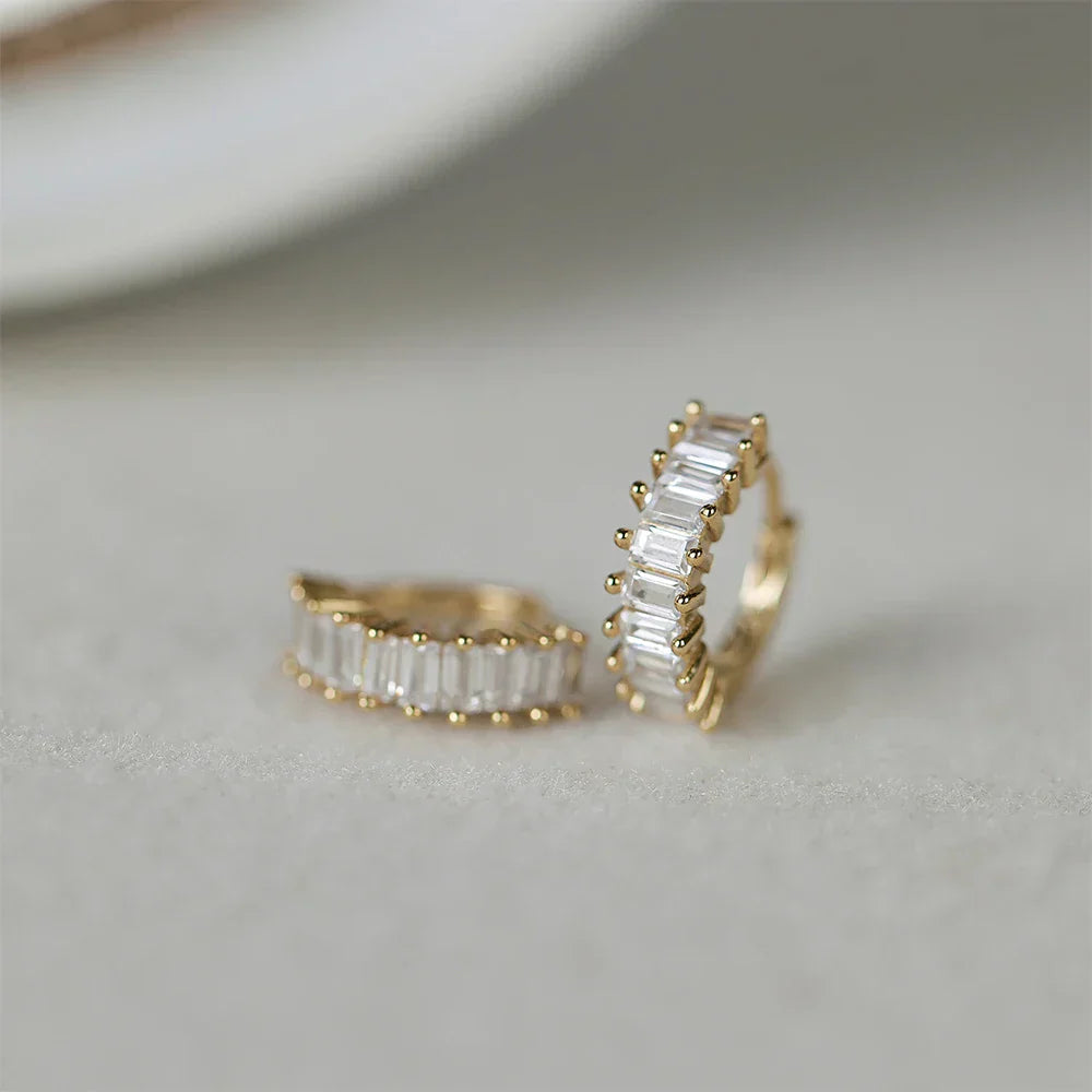 925 Sterling Silver Ear Buckle Snake Twisted Round Circle Microinlaid Zirconia Hoop Earrings For Women Pendientes Aro Rojos