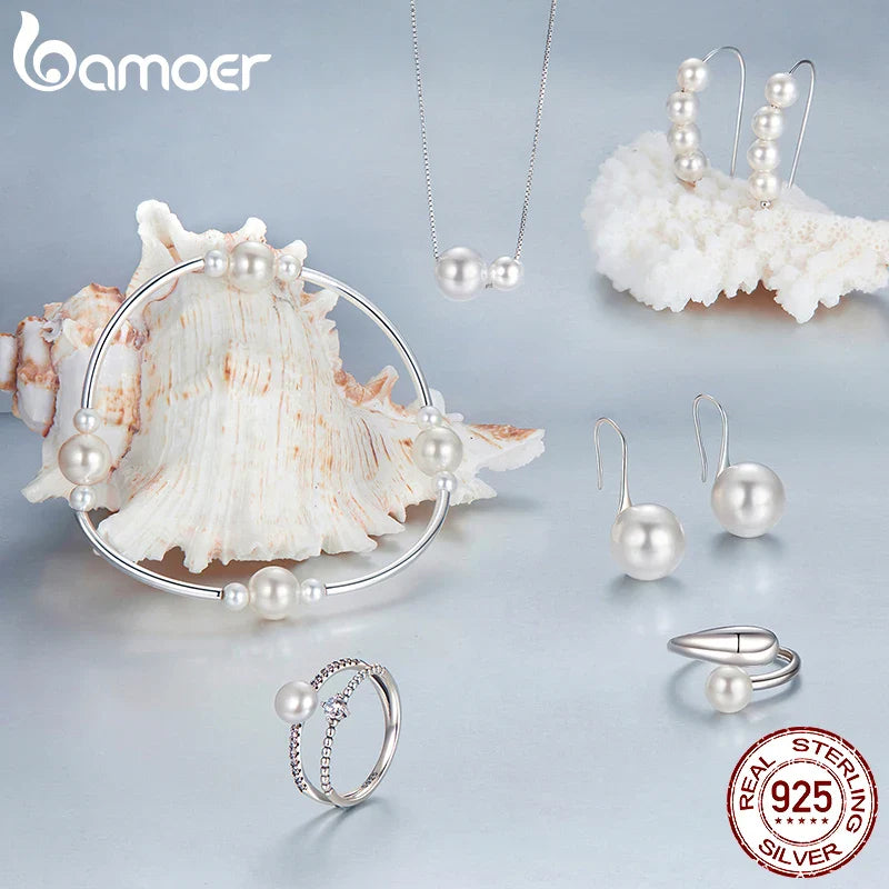 925 Sterling Silver Pearl Pendant Necklace for Women, Dainty Gold Plated Pearl Choker Necklaces Birthday Jewelry Gift