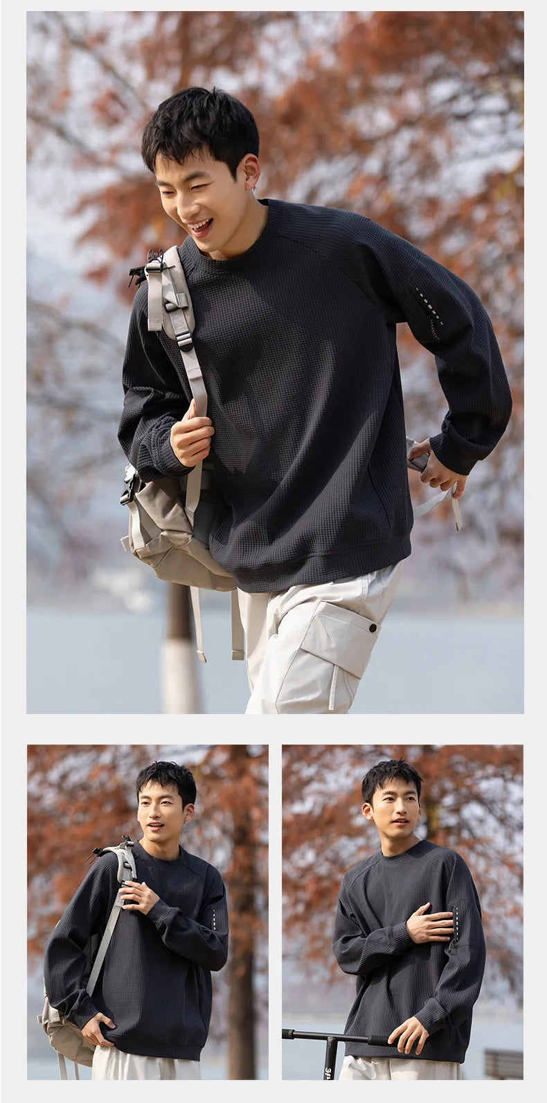 Outdoor Series: Classic Crew Neck T-Shirt with Moisture-Wicking, Quick-Drying & Antibacterial Tech for All-Weather Commute