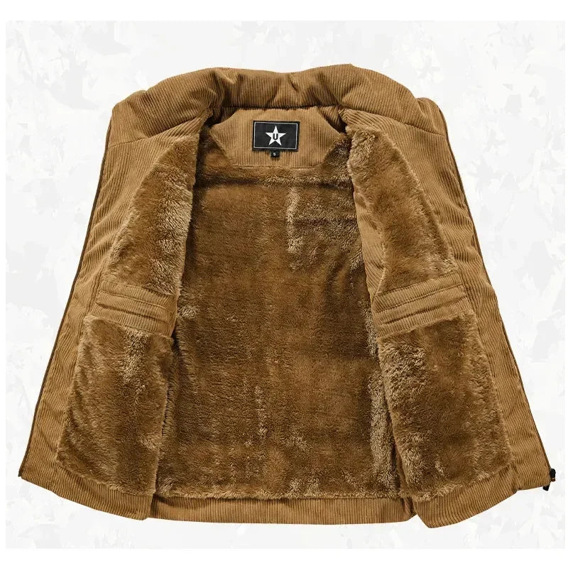Winter Male Fleece Warm Vest Coats Men Stand Collar Army Thicken Waistcoats Clothing Mens Jacket Sleeveless Vest