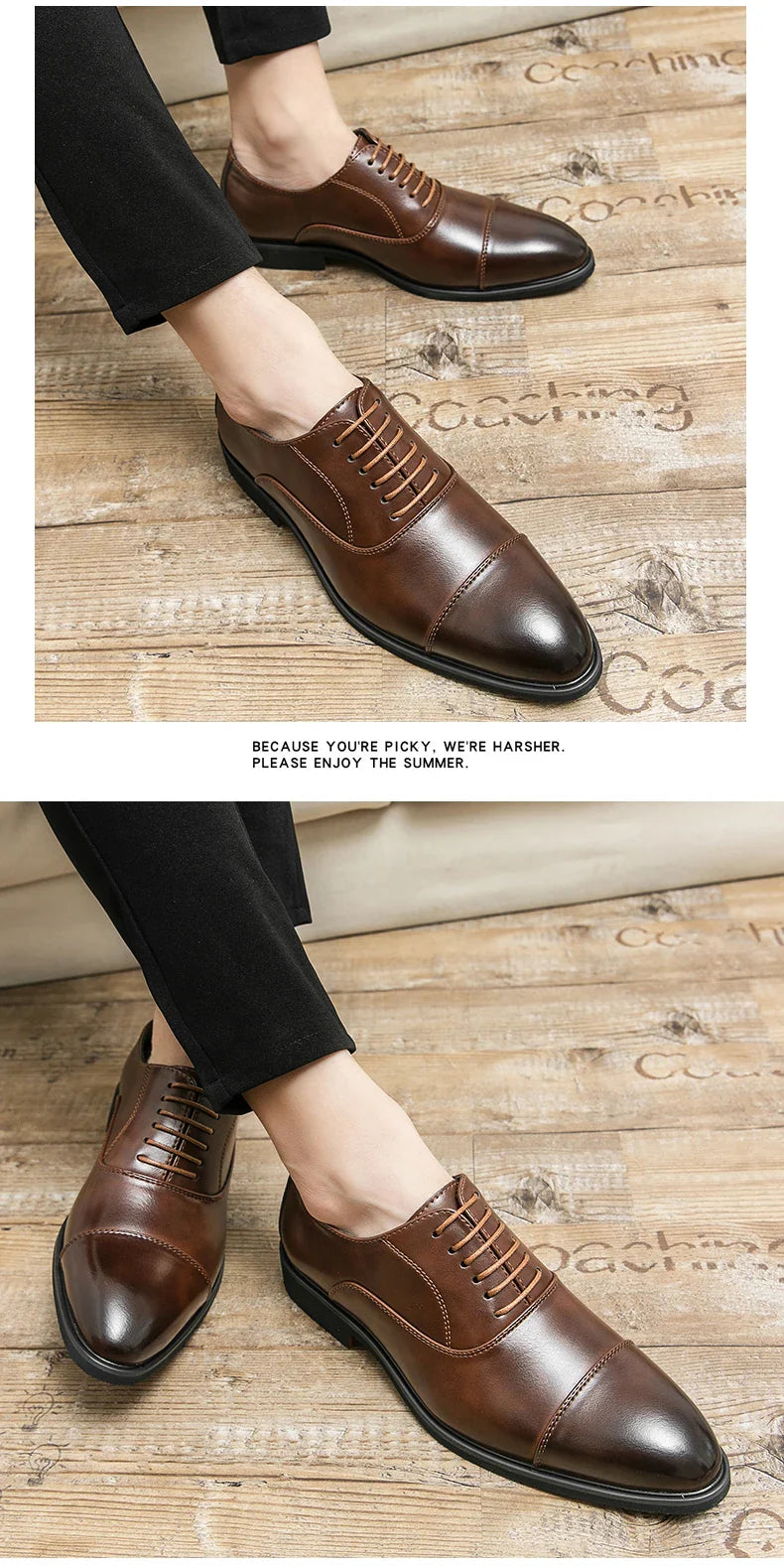 Mens Formal Oxford Shoes Business Leather Dress Shoes for Wedding Size 47 48