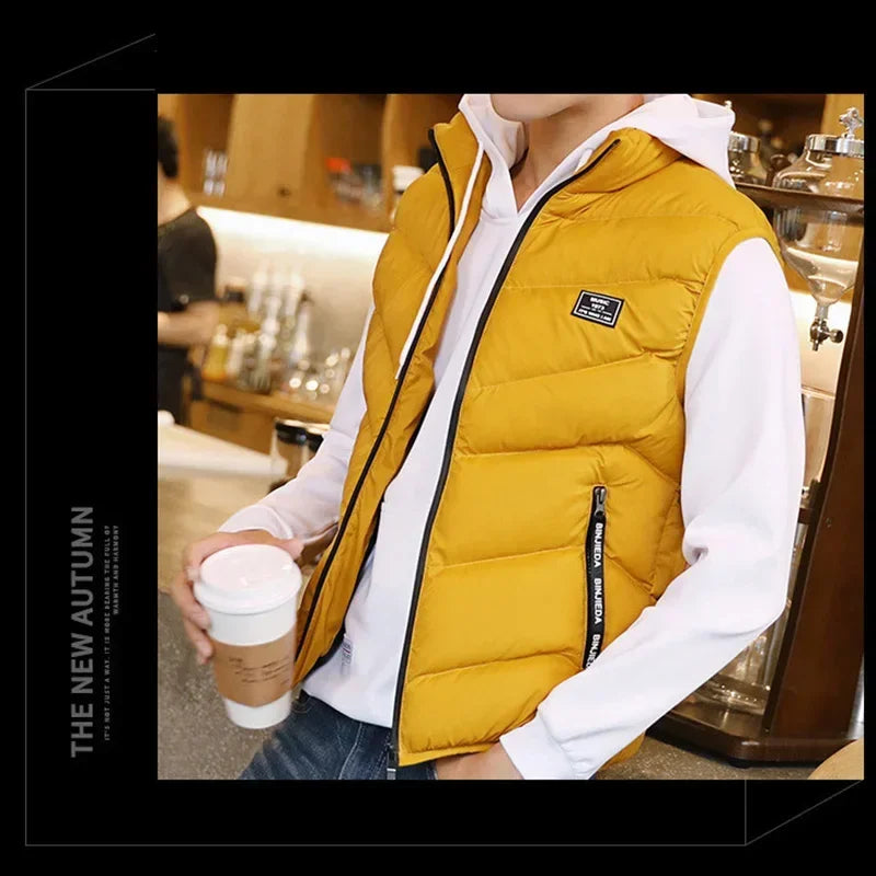 8XL 7XL Plus size vest men Brand Men Jacket Sleeveless Vests Winter Jackets man Casual Coats Men's Vest Cotton Thicken Waistcoat