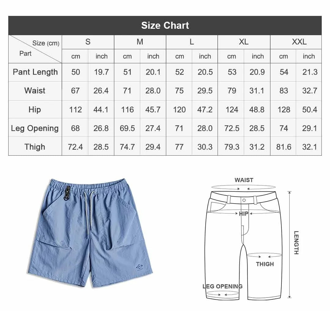 Summer Men's Casual Shorts Outdoor Workwear Straight Fit Multi-pocket Sports Shorts Mid-Rise Elastic Waistband Pants