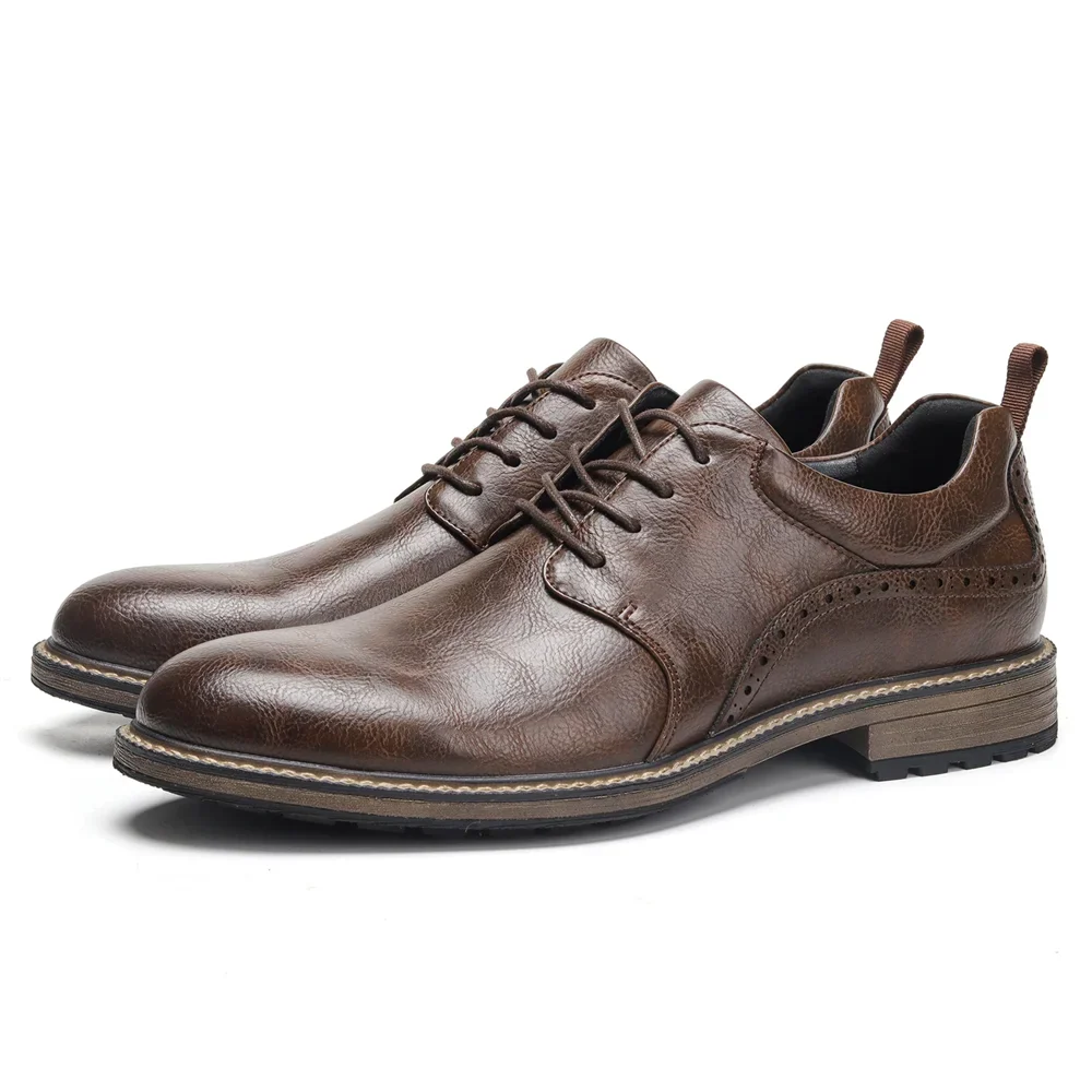 40~46 Leather Shoes Men Fashion Brand Comfortable 2024 Casual Shoes Men