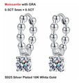 Real 0.5CT 5mm D Color Moissanite Drop Earrings for Women S925 Silver Plated PT950 Pass Diamond Test Earring Fine Jewelry