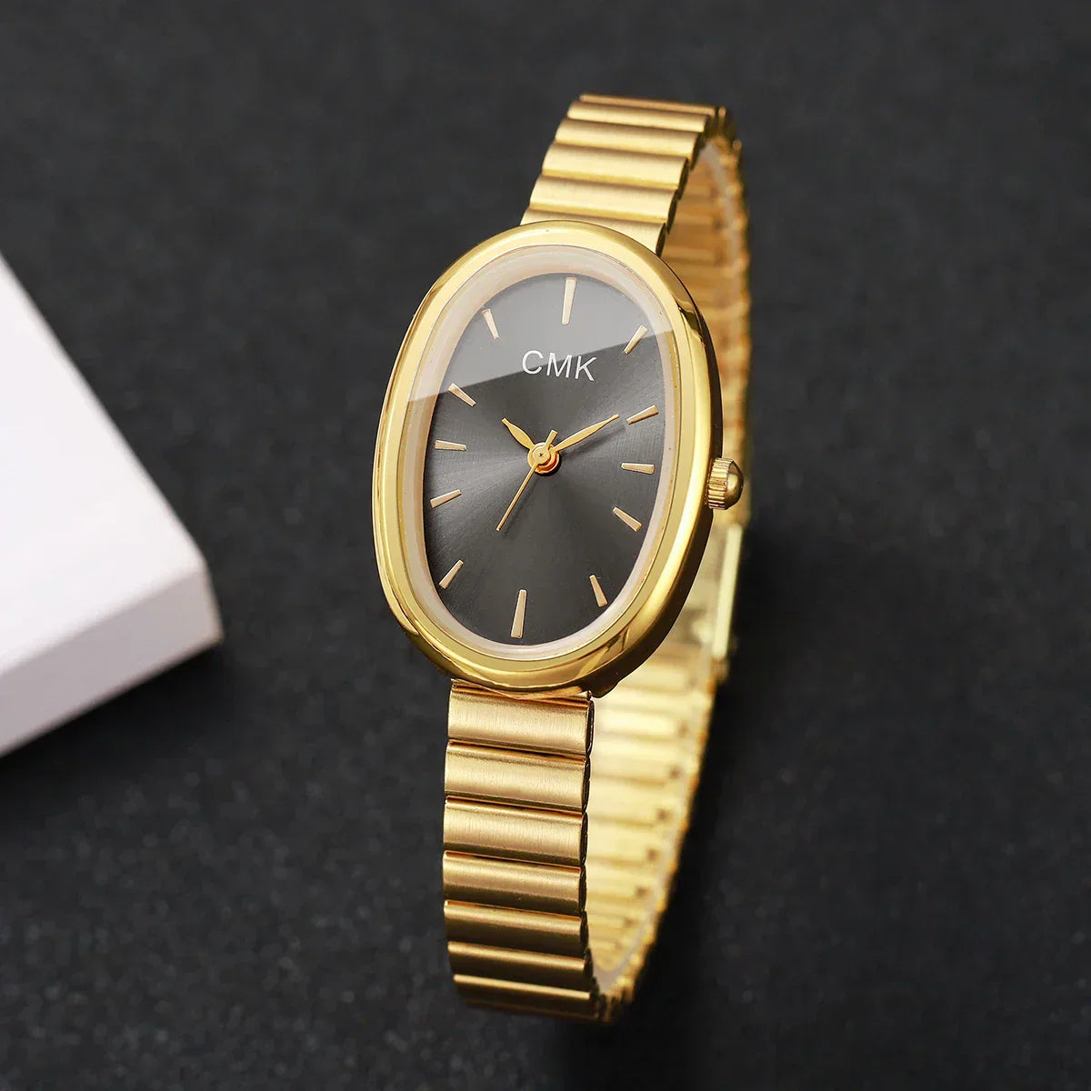 Fashion Oval Dial Women Watches Ultra-thin Strap Analog Quartz Wristwatch Girls Clock Reloj Mujer（Without Box）