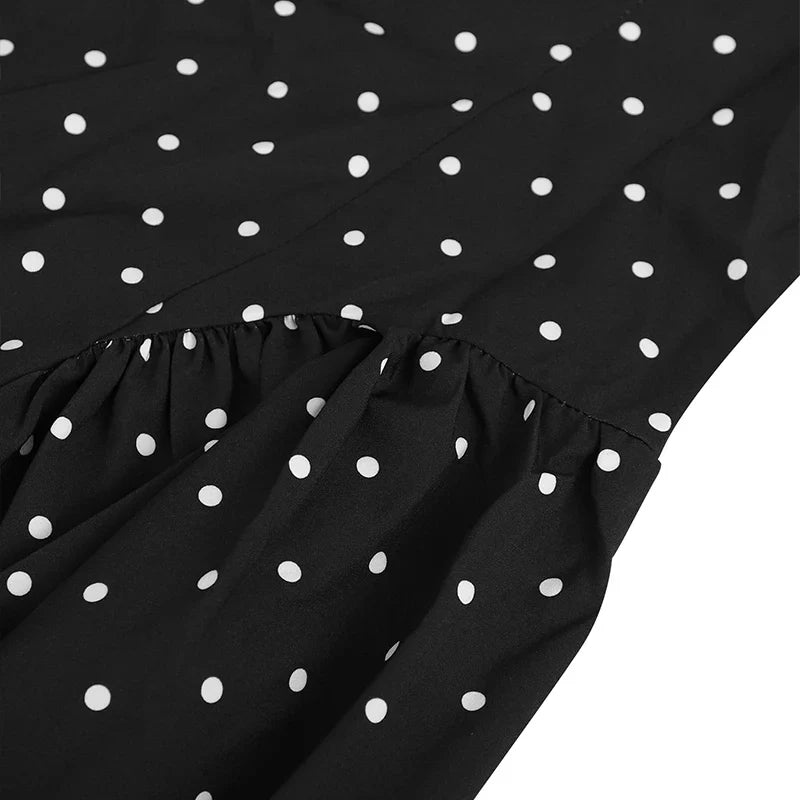 Women New Long Dresses Summer Elegant Upgraded Version Casual Polka Dots Party Dress Graceful Holiday Casual Slim Female Dresses