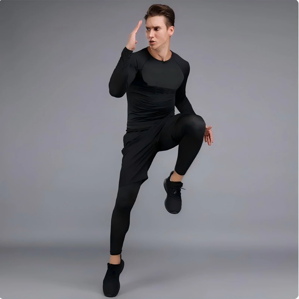 Men Sport T-shirt Quick Dry Bodybuilding Running Shirt Long Sleeve Compression Top Gym T Shirt Men Fitness Tight Rashgard