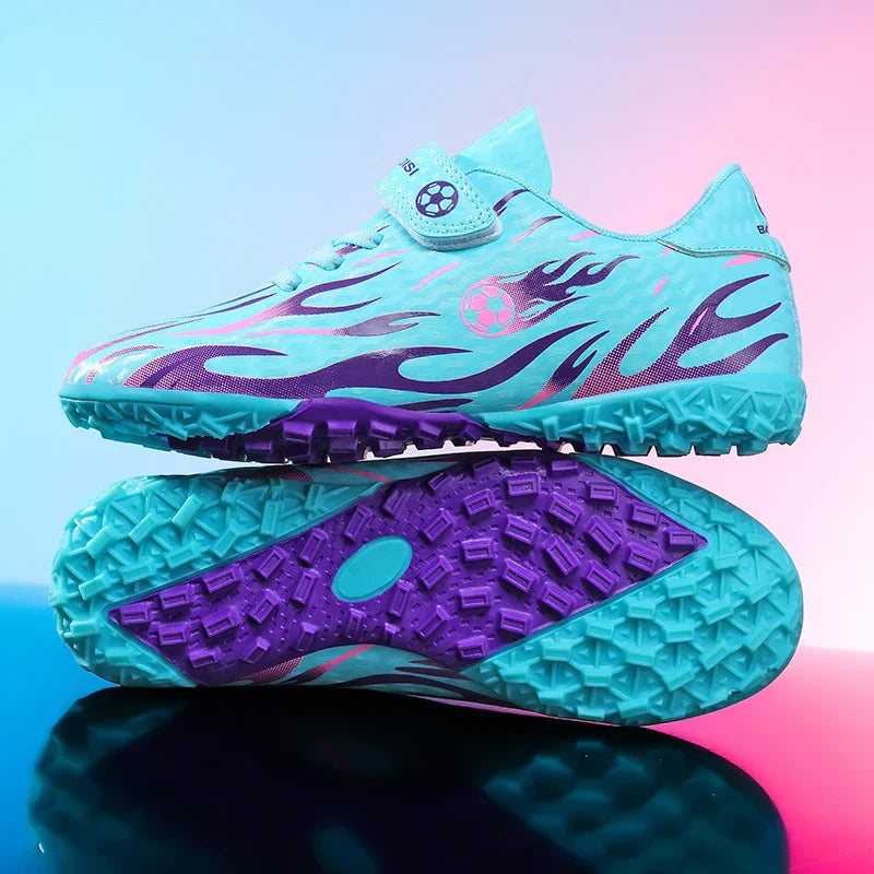 New Kids Soccer Cleats Youth Football Shoes TF Training Sneakers Boys Girls Non-Slip Breathable Lightweight Sport Boots 29-39