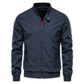 Solid Color Baseball Jacket Men Casual Stand Collar Bomber Mens Jackets Autumn High Quality Slim Fit Jackets for Men