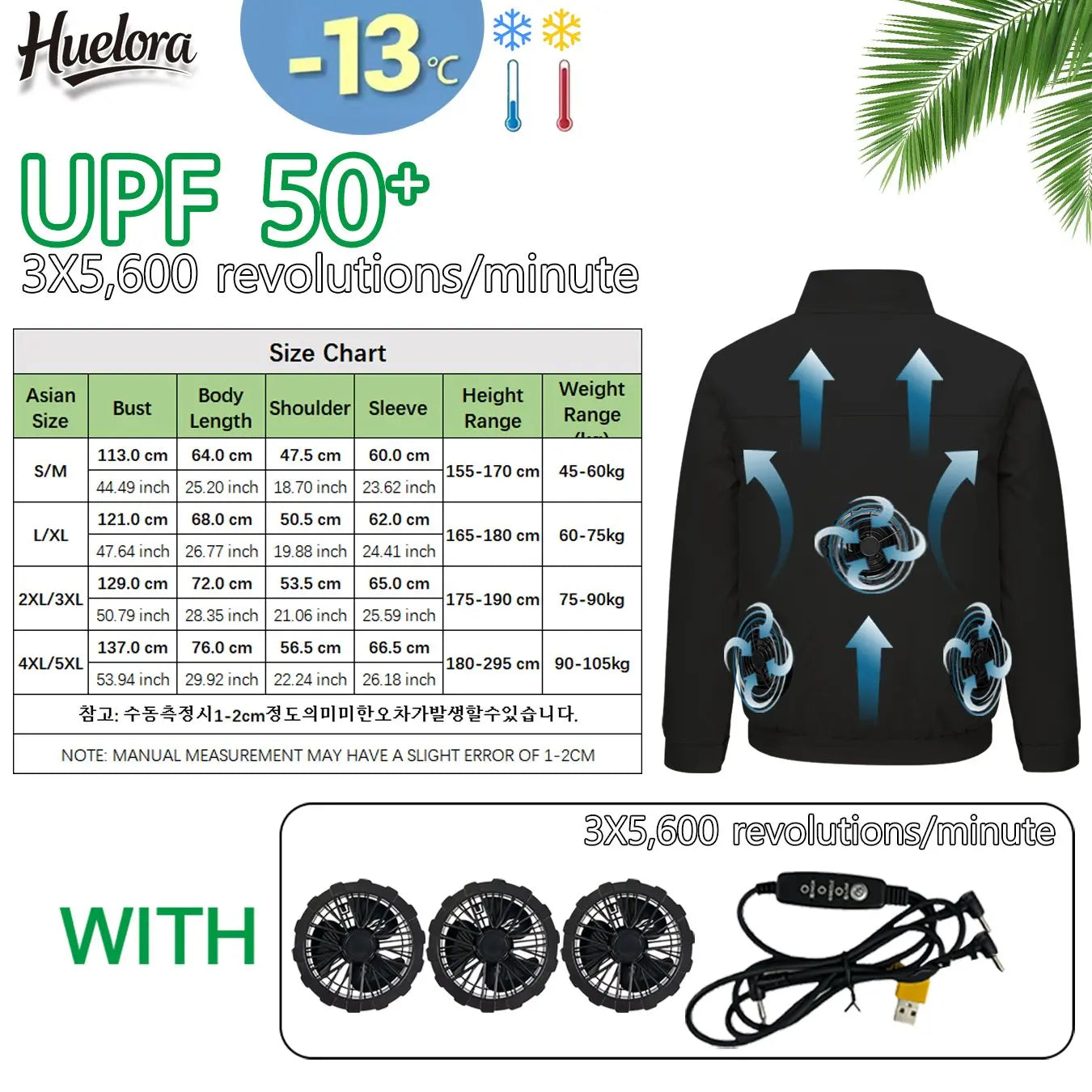 Cool Jacket Men's Hot Weather Work Fan Coat USB Refrigeration Air Conditioning Clothes Women's Body Cooling Fishing Clothes Vest