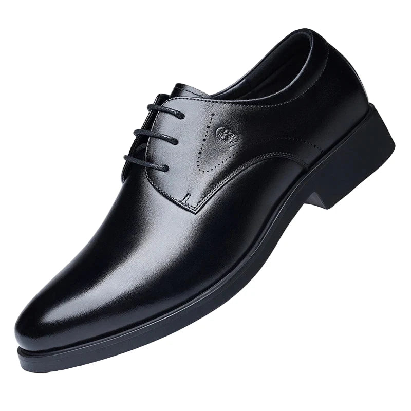 Men's Genuine Leather Business Dress Shoes – Formal Oxford Style, Sizes 40–47