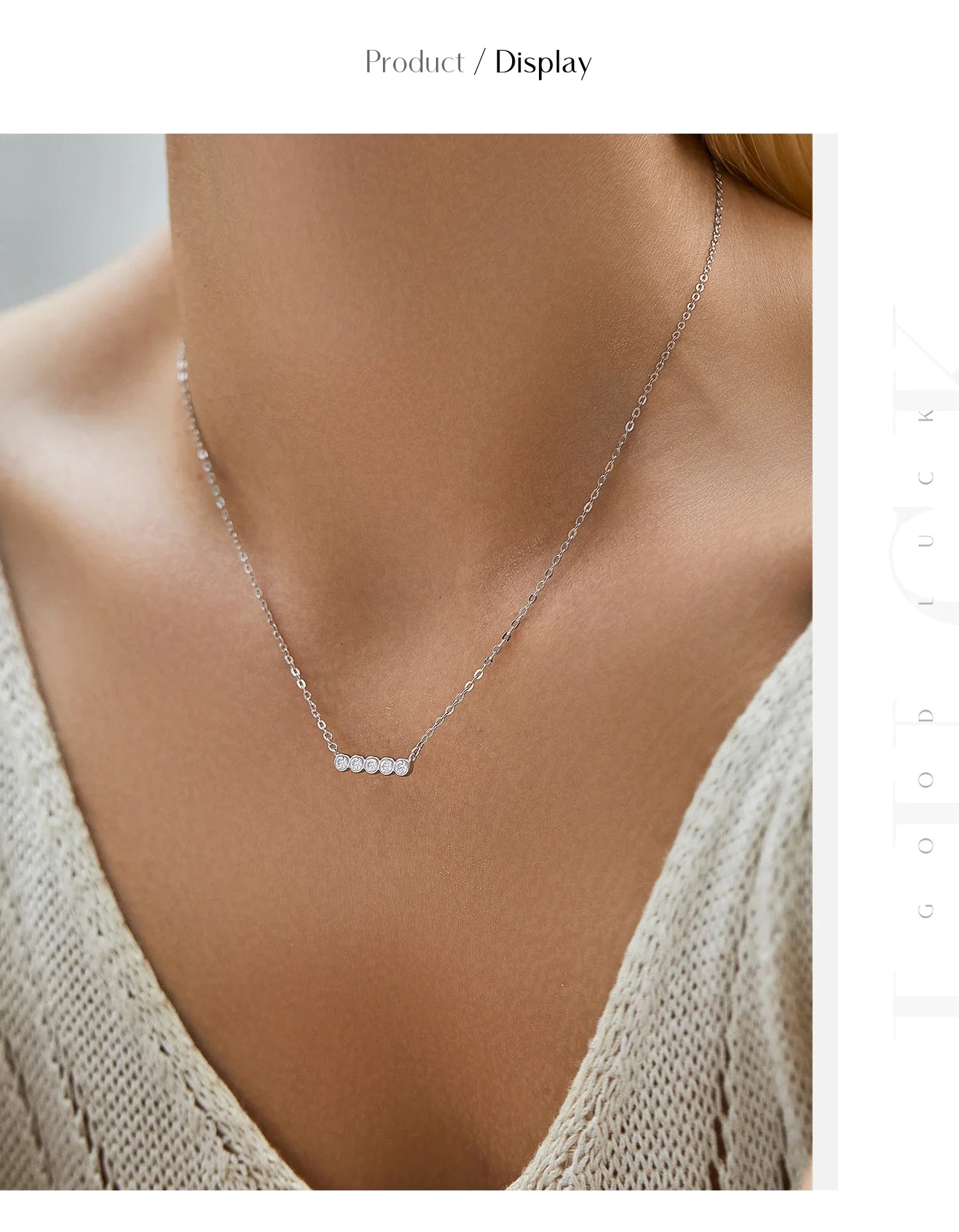 D Color Moissanite 925 Sterling Silver Stackable Pendant Necklaces Lab Diamond Link Chain Jewelry For Women Luxury Gift