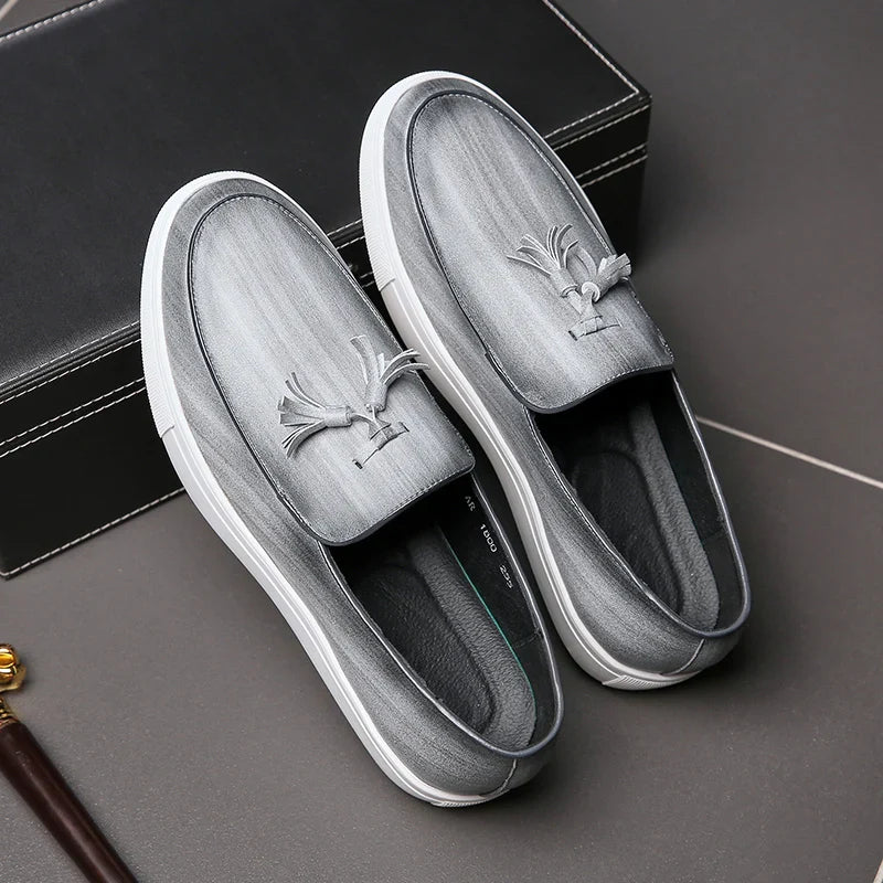 Zapatos De Hombre Loafers Men's Tassel Slip-On Comfortable Men Leather Shoes Casual Shoes Fashion Oxford Shoes Large Size 38-47