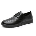 2026 Summer Men Sandals Business Casual Leather Hollow Out Shoes Breathable Soft Sole Clogs Fashion Comfortable Outdoor Slides