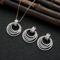 New Designer Luxury Twist Lines Geometry Cubic Zircon Engagement Dubai Naija Bridal Necklace Earring Jewelry Set D1396