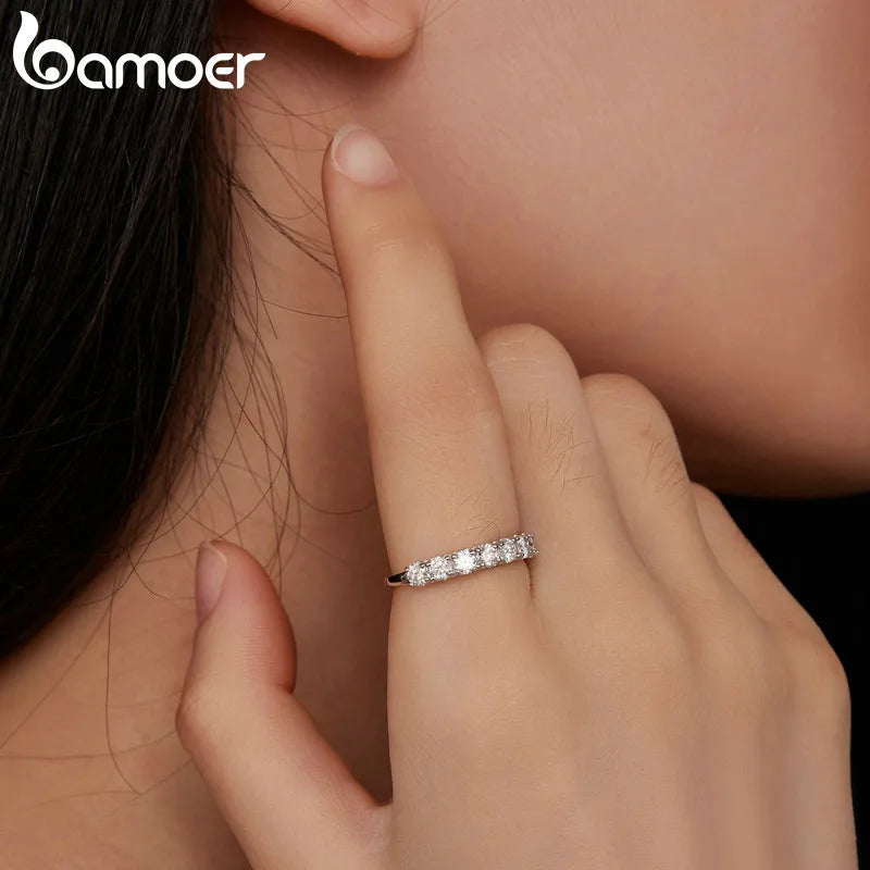 Moissanite Ring Lace Band 925 Sterling Silver Half Eternity Stackable Ring D Color for Women Engagement Retro Gift