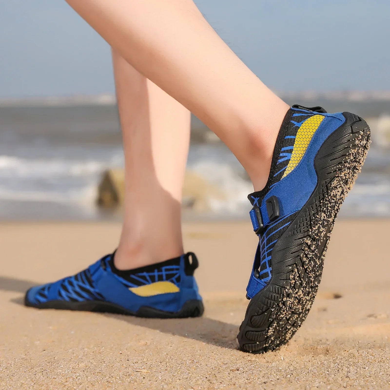 Men's Elastic Aqua Shoes Breathable Women Outdoor Wading Sneakers Quick Dry Water Shoes for Diving Swimming