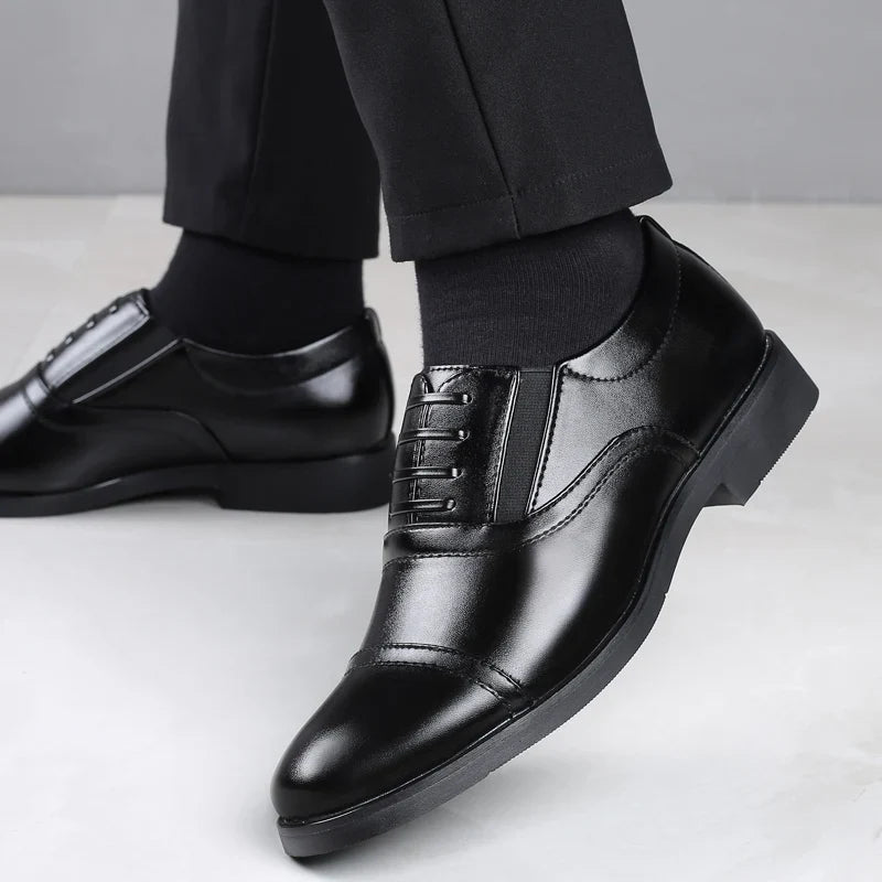 High Quality Formal Business Men Dress Shoes Breathable Leather Men Casual Shoes Italian Luxury Brand Non-slip Men Driving Shoes