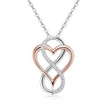 Certified Full Moissanite Heart Infinite Pendant Necklace for Women 925 Sterling Silver Chain Fine Jewelry Gift Collare