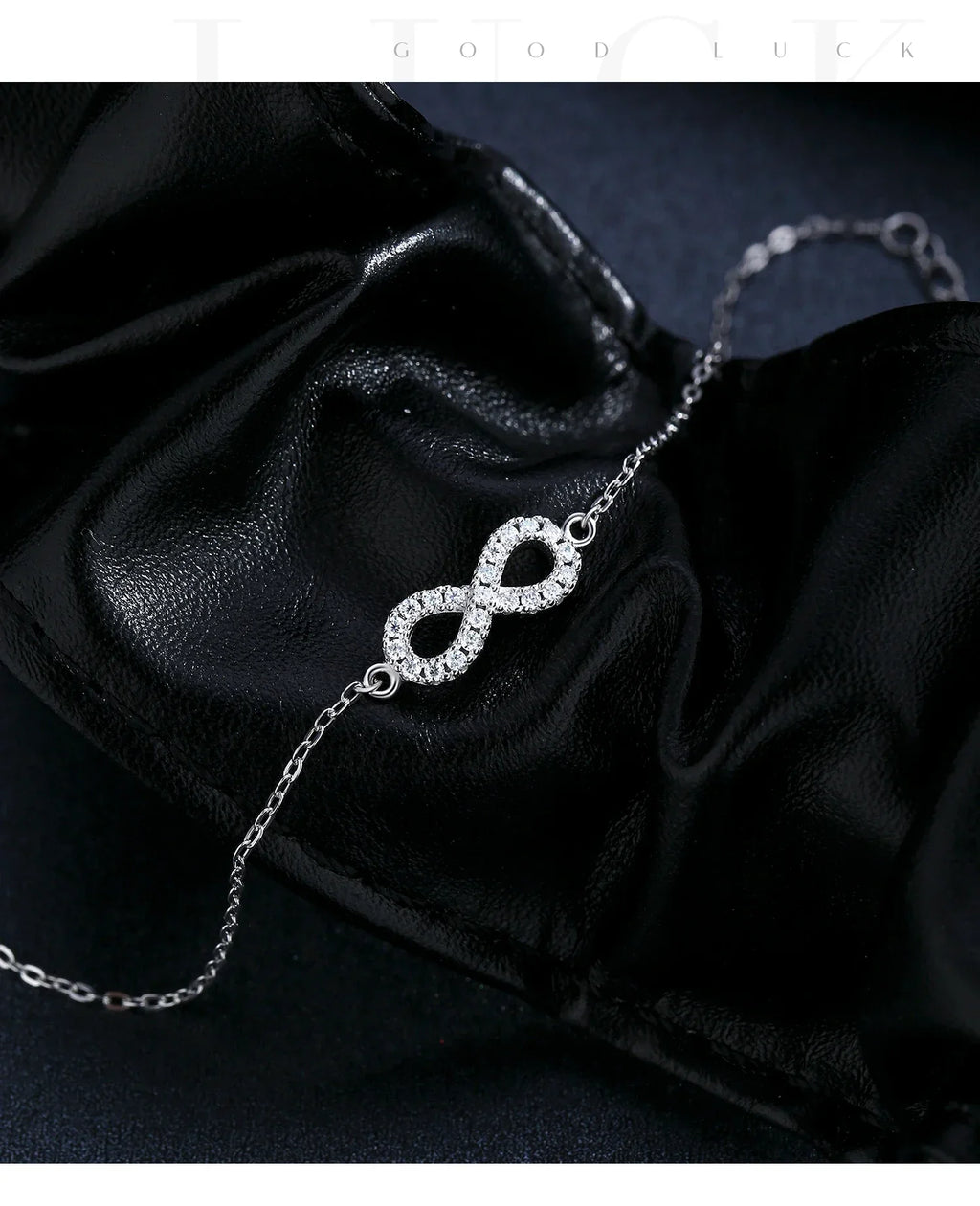 D Color Moissanite Lab Created Diamond Bracelet 925 Sterling Silver Romantic Exquisite Infinity Love For Women Jewelry