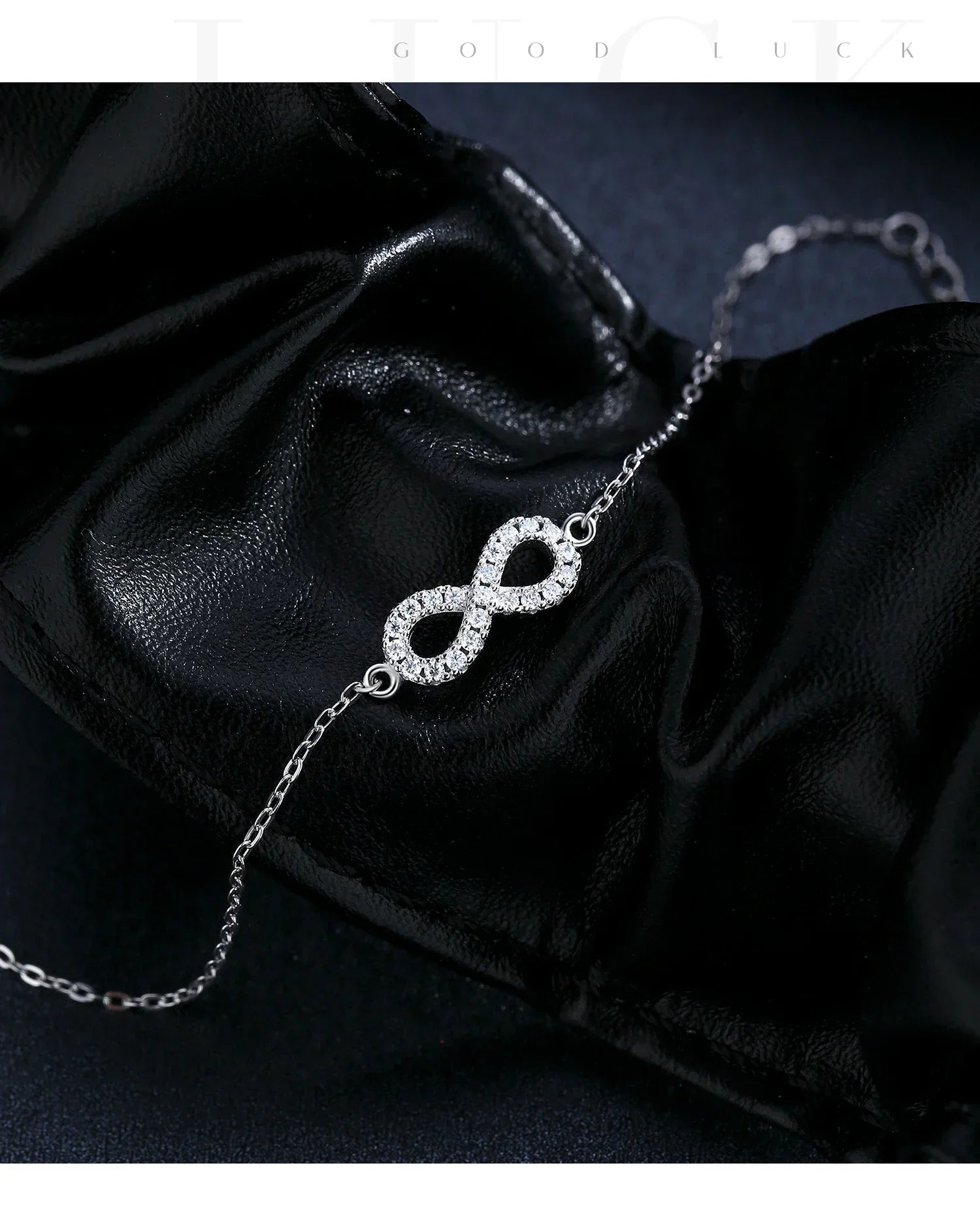 D Color Moissanite Lab Created Diamond Bracelet 925 Sterling Silver Romantic Exquisite Infinity Love For Women Jewelry