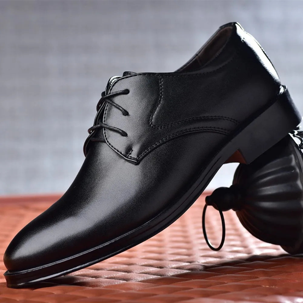 Men's Classic Oxford Shoes Casual Derbys Dress Business Formal Lace-Up Footwear for Men