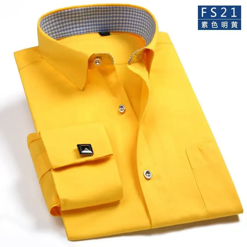 Men's Business Dress Long Sleeve Shirt