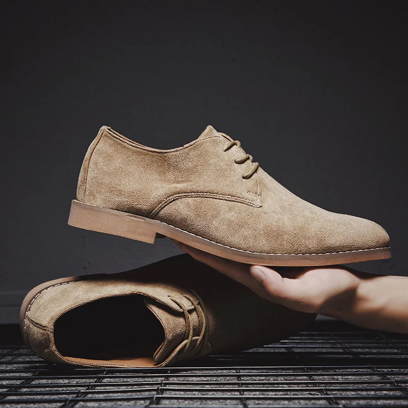 Men's Classic Oxford Shoes – Genuine Leather, Black/Brown, Formal Lace-Up, EU 40–48