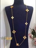 Luxury Dubai 2PCS Women's Yellow Gold Jewelry Set with Wedding Necklace And Earrings Cubic Zircon Gold Fashion Accessory