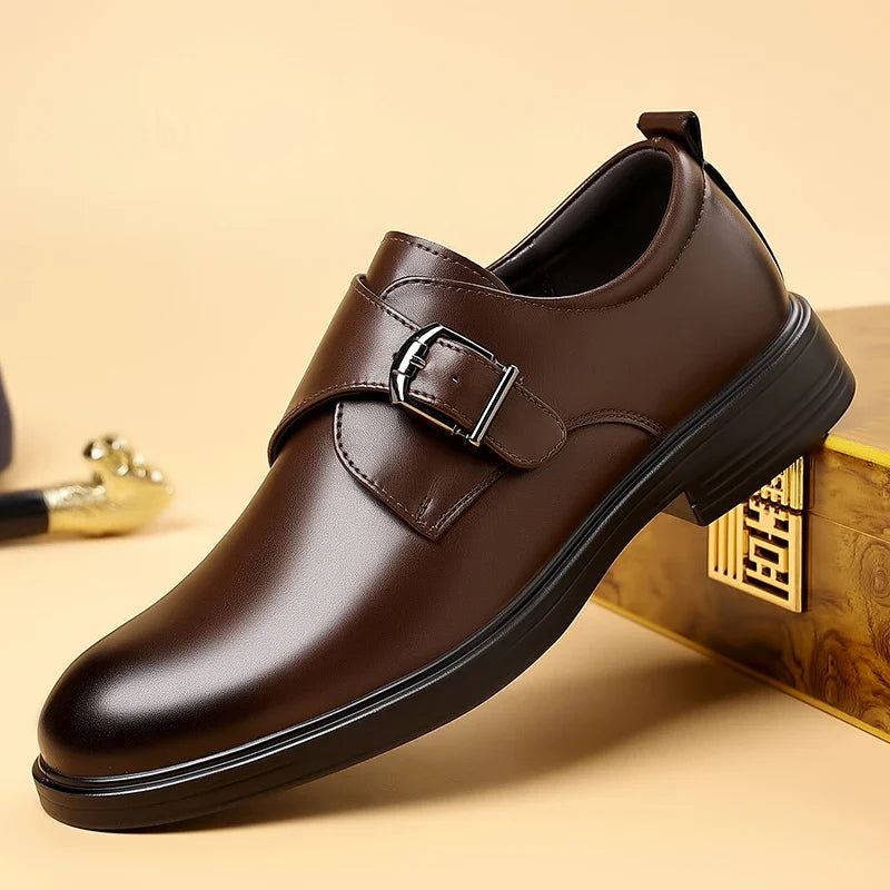 Classic Leather Men Loafers Fashion Man Casual Shoes Outdoor Slip on Flats Non-Slip Driving Shoe Business Moccasins Oxford Shoes