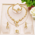 4Pcs Freshwater Pearl Jewelry Set Unique Italy 18K Gold Plated Water Drop Jewellery For Women Wedding Gift 2025 New
