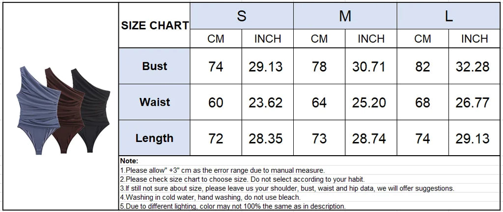 Summer Asymmetric Sleeveless Pleated Silk Mesh Bodysuit Women Single Shoulder Slim Fit Jumpsuit Female Beach Holidays Wear 2026