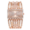 W24 Women's Fashion Quartz Watches Lady's Stainless Steel Bracelet Casual Hollow Clock Girl Wristwatch Jewelry