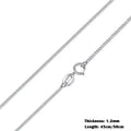 Classic Basic O-chain Solid 925 Sterling Silver Lobster Clasp Adjustable Necklace Box Cable Chain DIY Jewelry for Women