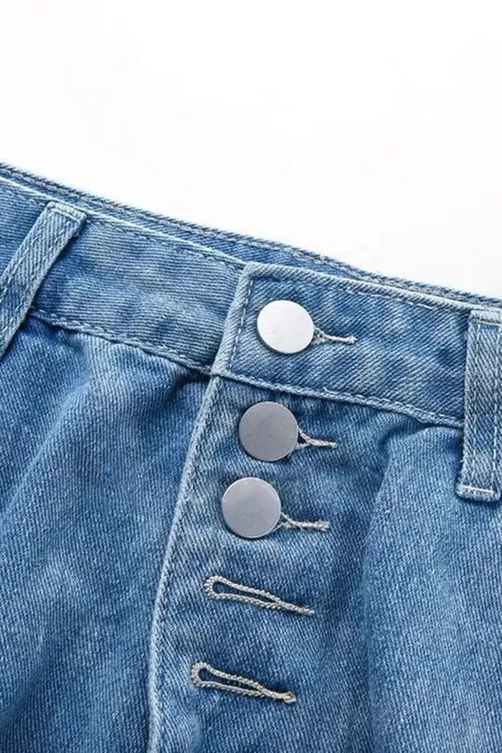 High Waist Mom Jeans Flare Pant