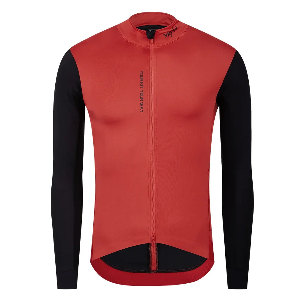 Men's Windproof Waterproof Long Sleeve Cycling Jacket MTB Bike Coat Bicycle Sports Windbreaker Double Zipper Cycling Jersey