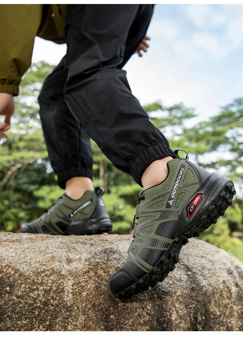 Men Women Hiking Shoes Waterproof Outdoor Trainers Lace-up Climbing Trekking Sneakers Mountain Walking Hunting Tactical Sneakers