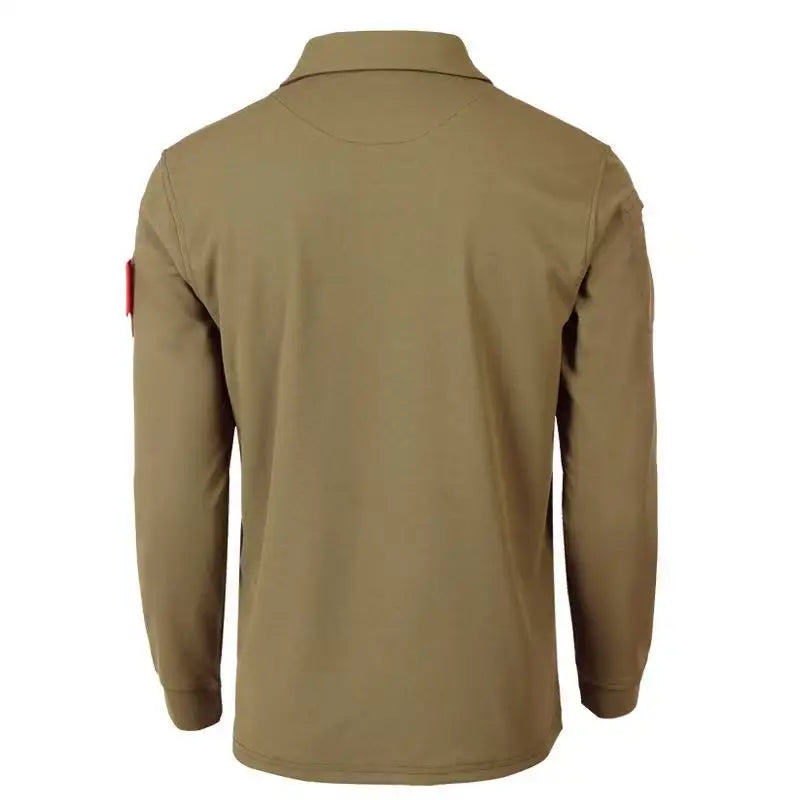 Men's M-4XL Quick Dry Pullover Long Sleeve Shirts Oversized Breathable Clothes Tactical Elastic Plain Turn-down Sports T-shirts