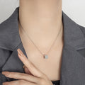 1.6CT Moissanite Necklace for Women S925 Pure Silver Spherical Laboratory Diamond Pendant Luxury Party Jewelry Gift