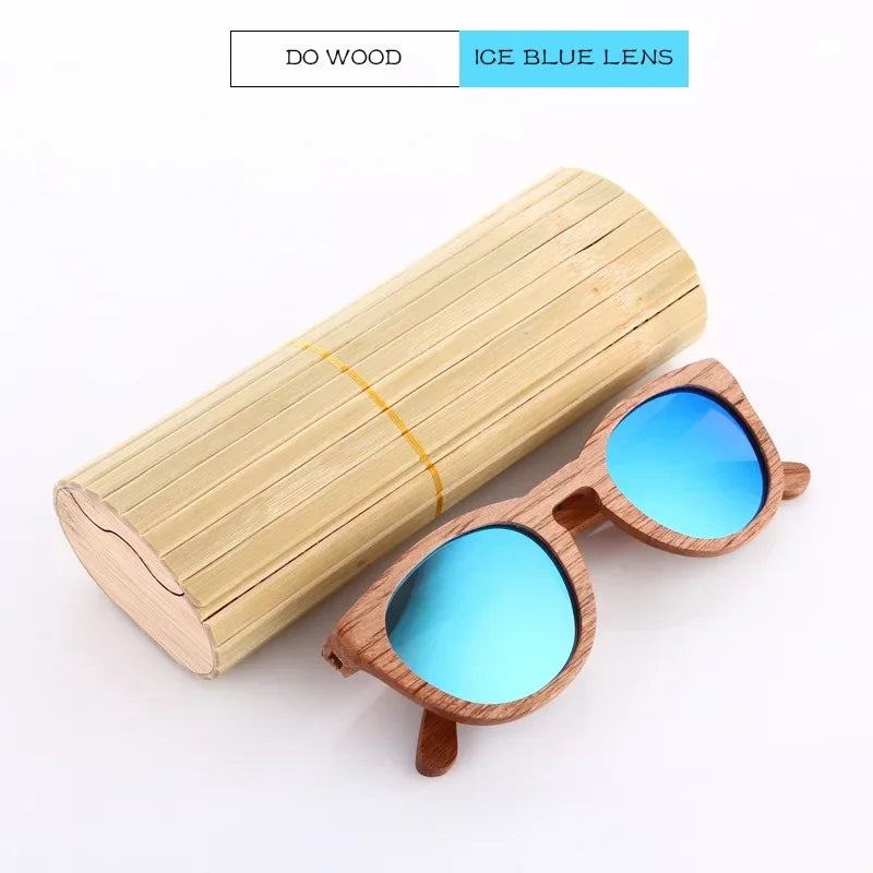 Men bamboo Wood Sunglasses Women Retro Vintage Polarized zebra Wooden Glasses Oculos De Sol Square Summer Goggle paper box
