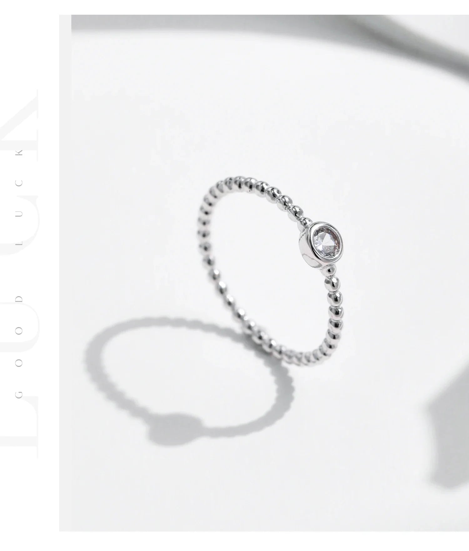 Bezel Setting Moissanite Ring 925 Sterling Silver Beads Trendy Stackable Finger Rings For Women Lab Diamond Jewelry