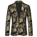 Off-white Men's Long Sleeve Suit Jacket, Gold Printed Party Coat, Asian Size Blue Blazers, Red and Silver Tops.