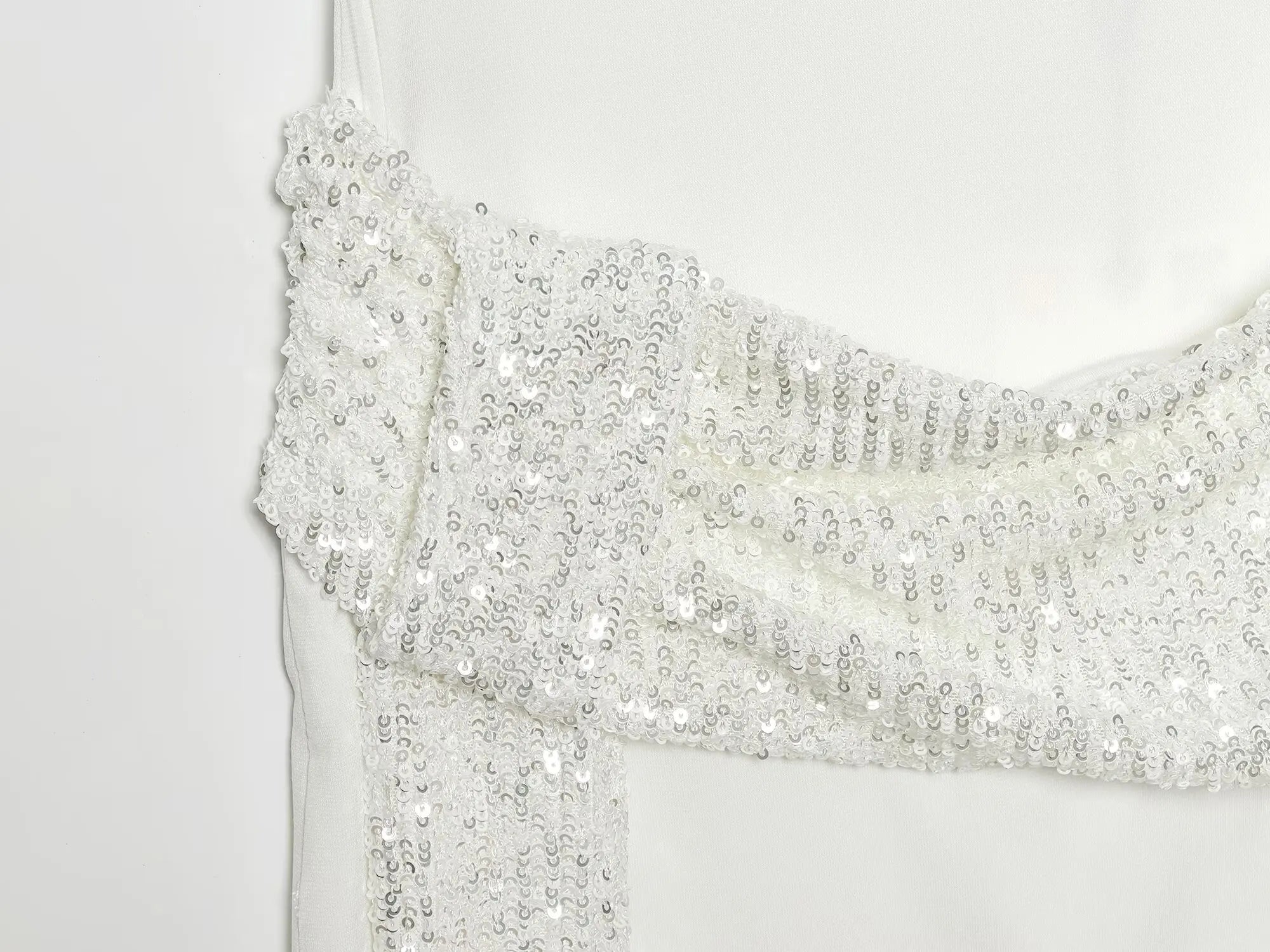 2026 Women Elegant White Short-Sleeved Backless Sequined Splicing Decoration Sexy Short Dress Woman Fashion Party Mini Dress