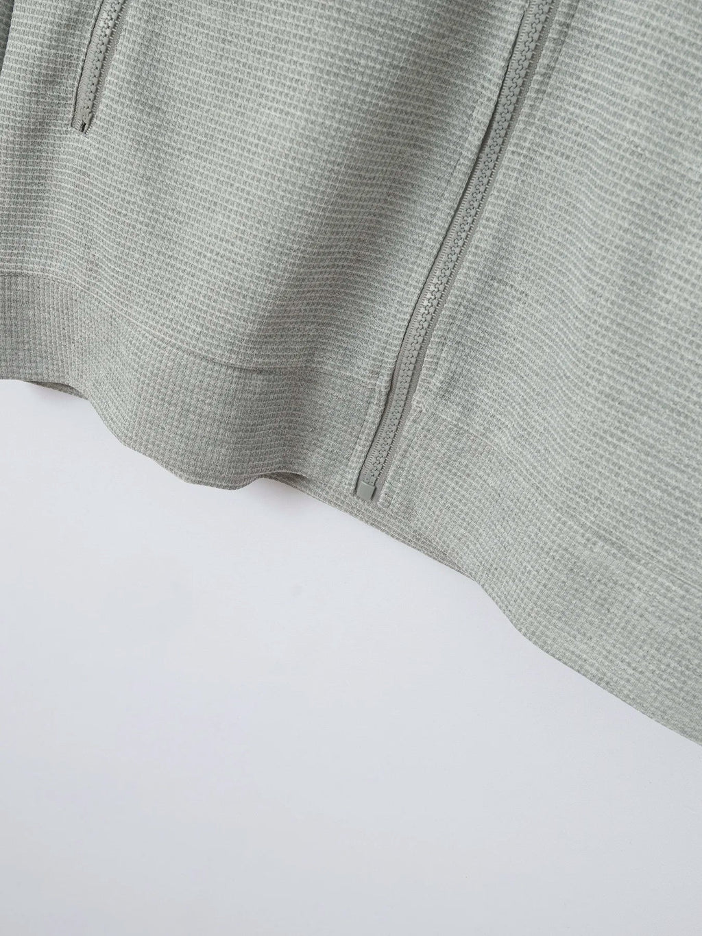 Men's Slim-fit Cardigan Solid-color Lapel Waffle Texture Zipper Pocket Casual Spring/Autumn 2025 Fashion