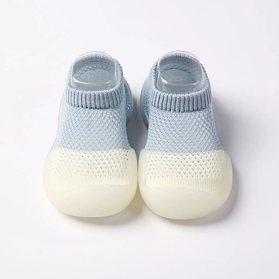 Toddler shoes breathable baby summer children soft bottom non-slip floor shoes and socks ice silk shoes socks thin mesh shoes