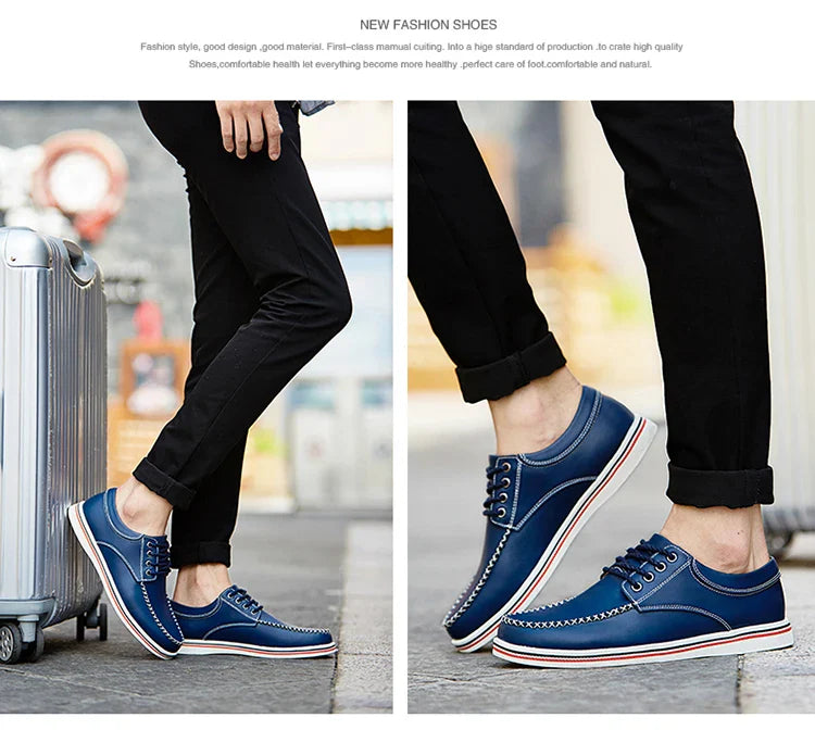 Men's casual business shoes flat shoes men's shoes handmade casual shoes British business people dress casual shoes plus size 47