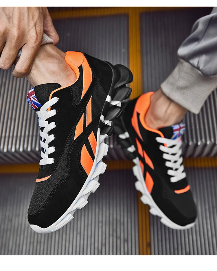 Men's and women's running shoes breathable casual sneakers anti-slip vibration comfortable walking shoes 36-48