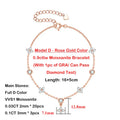 4-Leaf Clover GRA Certified 0.9cttw D Color Moissanite Diamond Bracelet for Woman 925 Silver Link Bracelets Fine Jewelry