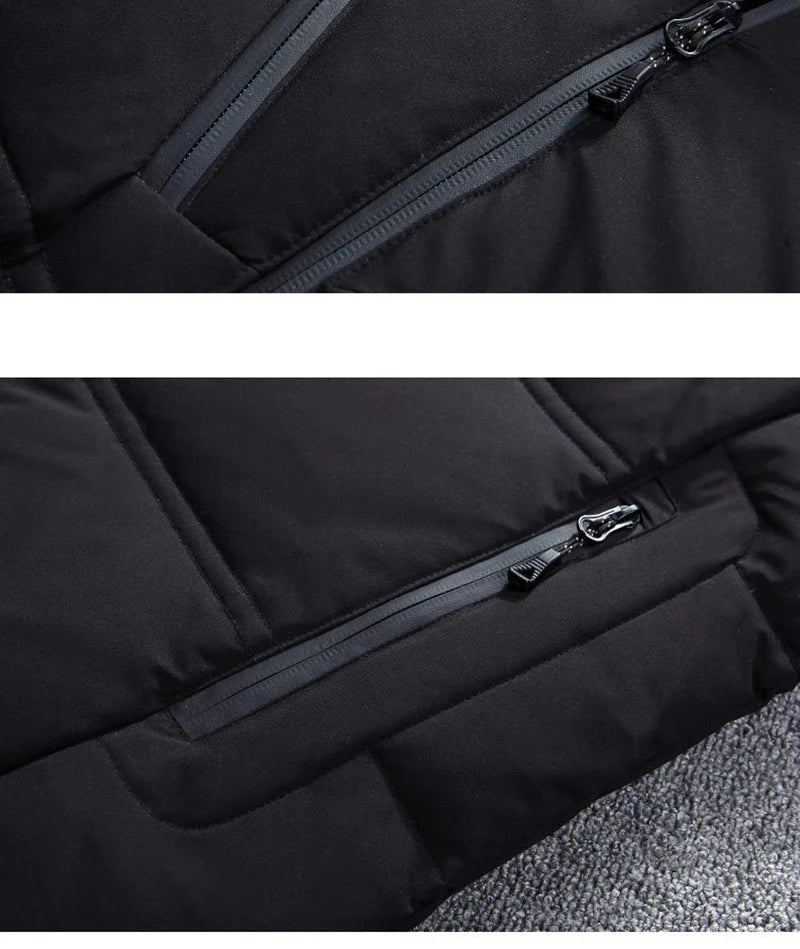 '-20 Degree Down Jacket Male Winter Parkas Men White Duck Down Jacket Hooded Outdoor Thick Warm Padded Snow Coat Oversize M-4XL